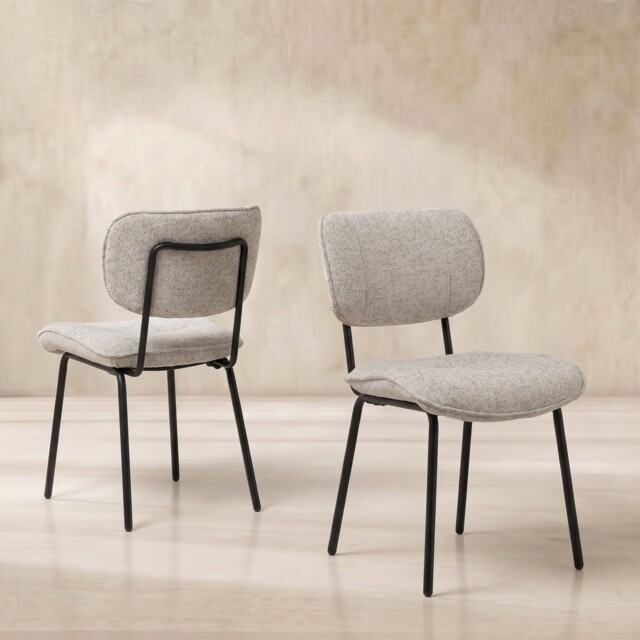 Lindy Dining Chair, Neutral Fabric - Barker & Stonehouse - image 1