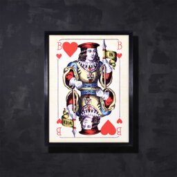Timothy Oulton Cards Bube Hearts Art, Red Wood - Barker & Stonehouse - thumbnail 2