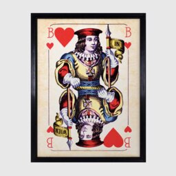 Timothy Oulton Cards Bube Hearts Art, Red Wood - Barker & Stonehouse