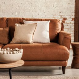 Aldo 3 Seater Sofa, Brown Leather - Barker & Stonehouse - thumbnail 3