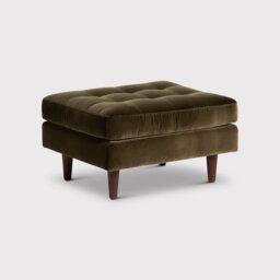 Hemingway Ottoman, Green Velvet - Barker & Stonehouse