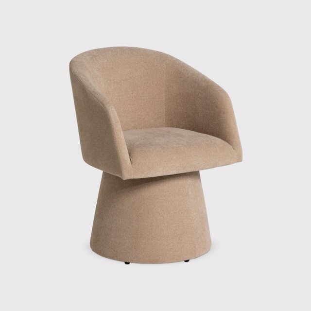Carmen Swivel Armchair, Neutral Fabric - Barker & Stonehouse - image 1