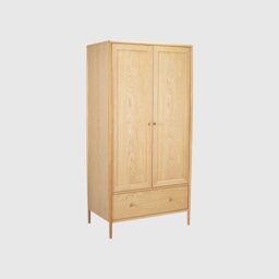Ercol Winslow 2 Door Wardrobe, Neutral Oak - Barker & Stonehouse - thumbnail 1