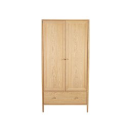 Ercol Winslow 2 Door Wardrobe, Neutral Oak - Barker & Stonehouse - thumbnail 3
