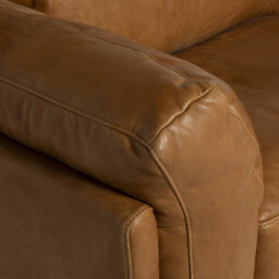 Ledbury 1.5 Seater Sofa, Brown Leather - Barker & Stonehouse - thumbnail 5