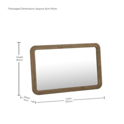 Tosca Wall Mirror, Square, Wood - Barker & Stonehouse - thumbnail 5