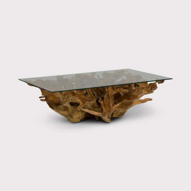 Wistman Coffee Table Square Carved, Teak Wood - Barker & Stonehouse - image 1