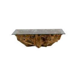 Wistman Coffee Table Square Carved, Teak Wood - Barker & Stonehouse - thumbnail 2