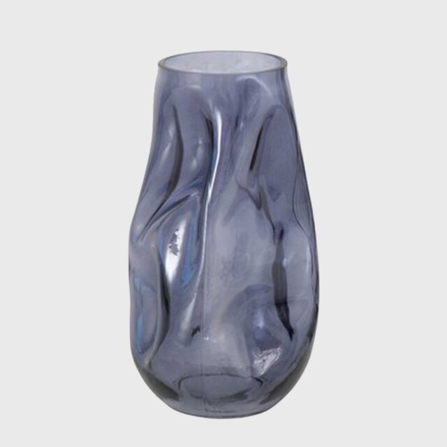 Smoke Swirl Glass Vase, Grey - Barker & Stonehouse