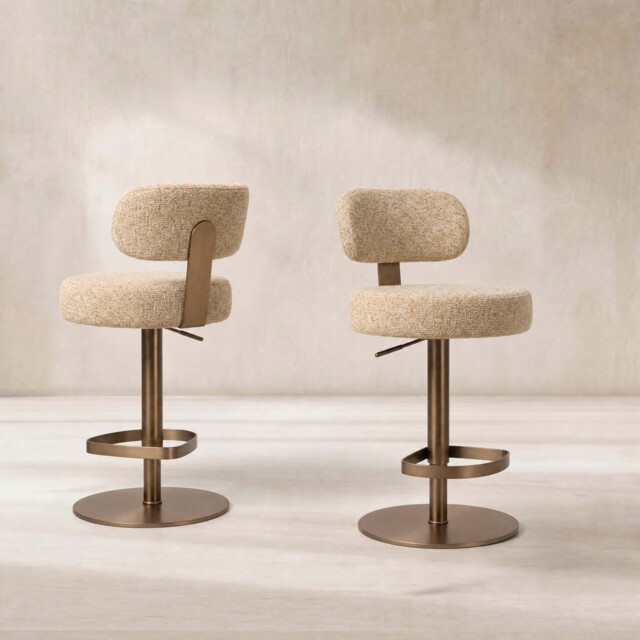 Birch Bar-Stool, Neutral Fabric - Barker & Stonehouse - image 1