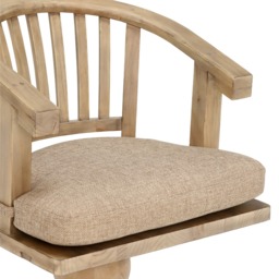 Verberie Swivel Office Chair With Seat Pad, Brown - Barker & Stonehouse - thumbnail 3