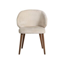 Pure Furniture Minerva Dining Chair With Wooden Legs, Neutral Fabric - Barker & Stonehouse - thumbnail 3
