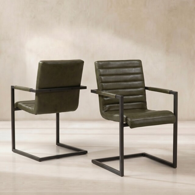 Pure Furniture Brutus Armchair, Green Leather - Barker & Stonehouse - image 1