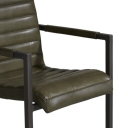 Pure Furniture Brutus Armchair, Green Leather - Barker & Stonehouse - thumbnail 5
