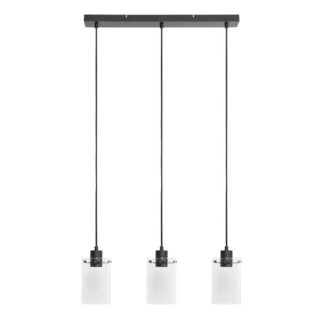 Black Three Drop Pendant Light Glass - Barker & Stonehouse