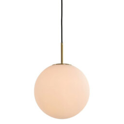 Round White Glass Pendant Light - Barker & Stonehouse