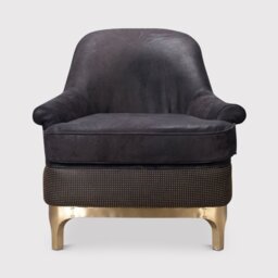 Timothy Oulton Bastille Armchair, Black Leather - Barker & Stonehouse