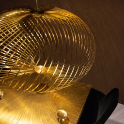 Tom Dixon SPRING PENDANT LARGE Light, Gold Metal - Barker & Stonehouse - thumbnail 2