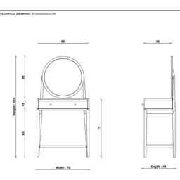 Ercol Salina Dressing Table, Neutral Wood - Barker & Stonehouse - thumbnail 6