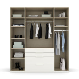 Frans 4 Door 4 Drawer Wardrobe 201Cm, Black - Barker & Stonehouse - thumbnail 4