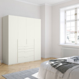 Frans 4 Door 4 Drawer Wardrobe 201Cm, Black - Barker & Stonehouse - thumbnail 2