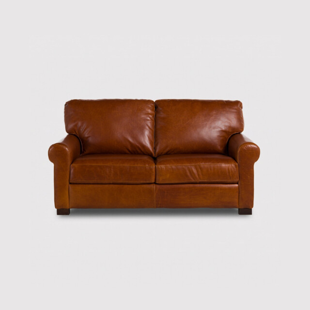 Rendola Loveseat Sofa, Brown Leather - Barker & Stonehouse - image 1