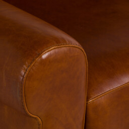 Rendola Loveseat Sofa, Brown Leather - Barker & Stonehouse - thumbnail 5