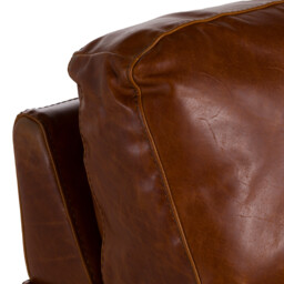 Rendola Loveseat Sofa, Brown Leather - Barker & Stonehouse - thumbnail 4