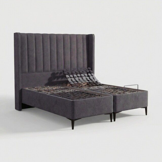Tempur Suffolk King Slim Disc Adj Divan Bed, Purple Velvet - Barker & Stonehouse - image 1