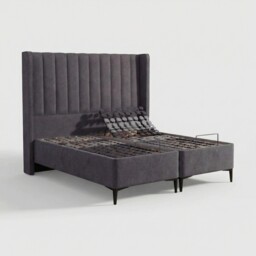 Tempur Suffolk King Slim Disc Adj Divan Bed, Purple Velvet - Barker & Stonehouse