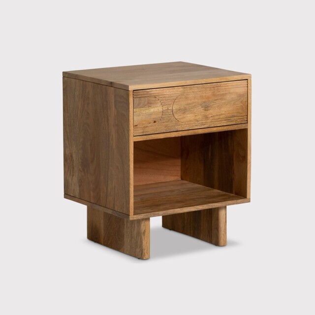 Zuberi Bedside Table 50X43X60Cm, Neutral Wood - Barker & Stonehouse - image 1