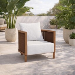 Praia Garden Lounge Chair, Wooden, Grey - Barker & Stonehouse - thumbnail 3