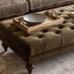 Ullswater Rectangular Footstool, Green Velvet - Barker & Stonehouse - thumbnail 4