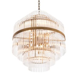 Eichholtz East Chandelier Antique Brass Finish Metal - Barker & Stonehouse - thumbnail 2