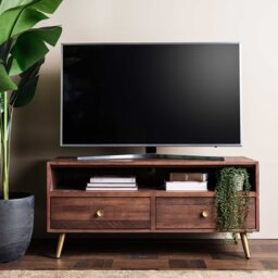 Modi Lowline Tv Cabinet With 2 Drawers, Wood - Barker & Stonehouse - thumbnail 2