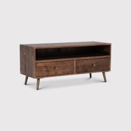 Modi Lowline Tv Cabinet With 2 Drawers, Wood - Barker & Stonehouse