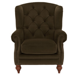 Ullswater Wing Armchair, Green Velvet - Barker & Stonehouse - thumbnail 2