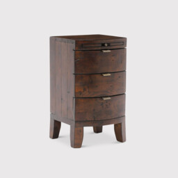 Navajos 3 Drawer Bow Front Bedside Table, Wood - Barker & Stonehouse - thumbnail 1