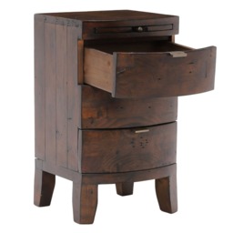 Navajos 3 Drawer Bow Front Bedside Table, Wood - Barker & Stonehouse - thumbnail 4