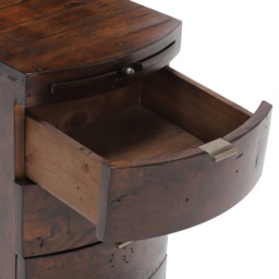 Navajos 3 Drawer Bow Front Bedside Table, Wood - Barker & Stonehouse - thumbnail 5