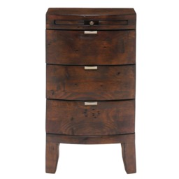 Navajos 3 Drawer Bow Front Bedside Table, Wood - Barker & Stonehouse - thumbnail 3