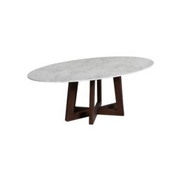 Griffin Oval Dining Table 220x120x76cm, Round, Brown Marble - Barker & Stonehouse - thumbnail 5