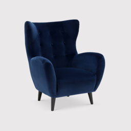 Delon Armchair, Navy Fabric - Barker & Stonehouse