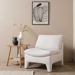 Foley Armchair, White Fabric - Barker & Stonehouse - thumbnail 2