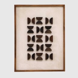 Brown Organic Wall Art (D) 62X4X82Cm Print, Square Wood - Barker & Stonehouse