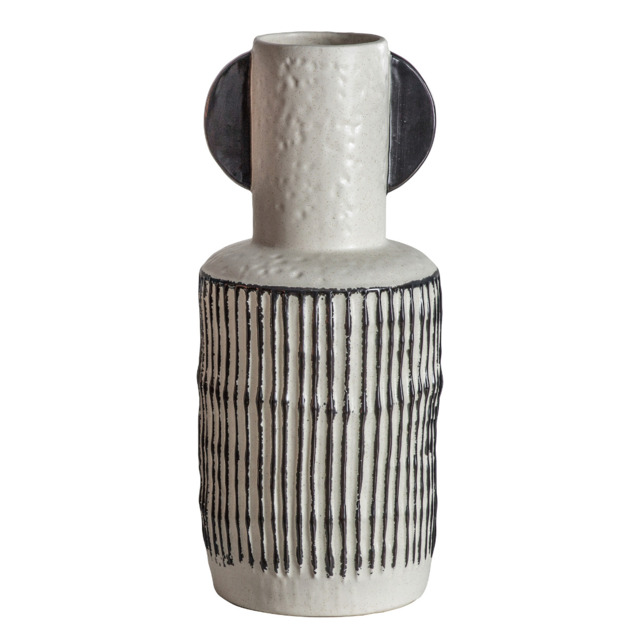 Rehki Monochrome Vase, Neutral Ceramic - Barker & Stonehouse - image 1