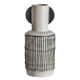 Rehki Monochrome Vase, Neutral Ceramic - Barker & Stonehouse