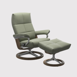 Stressless David Small Signature Recliner Chair & Footstool Leather - Barker & Stonehouse