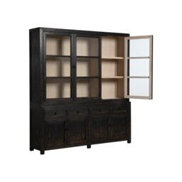 Dickens Glass Cabinet, Black Wood - Barker & Stonehouse - thumbnail 3