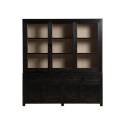 Dickens Glass Cabinet, Black Wood - Barker & Stonehouse - thumbnail 2